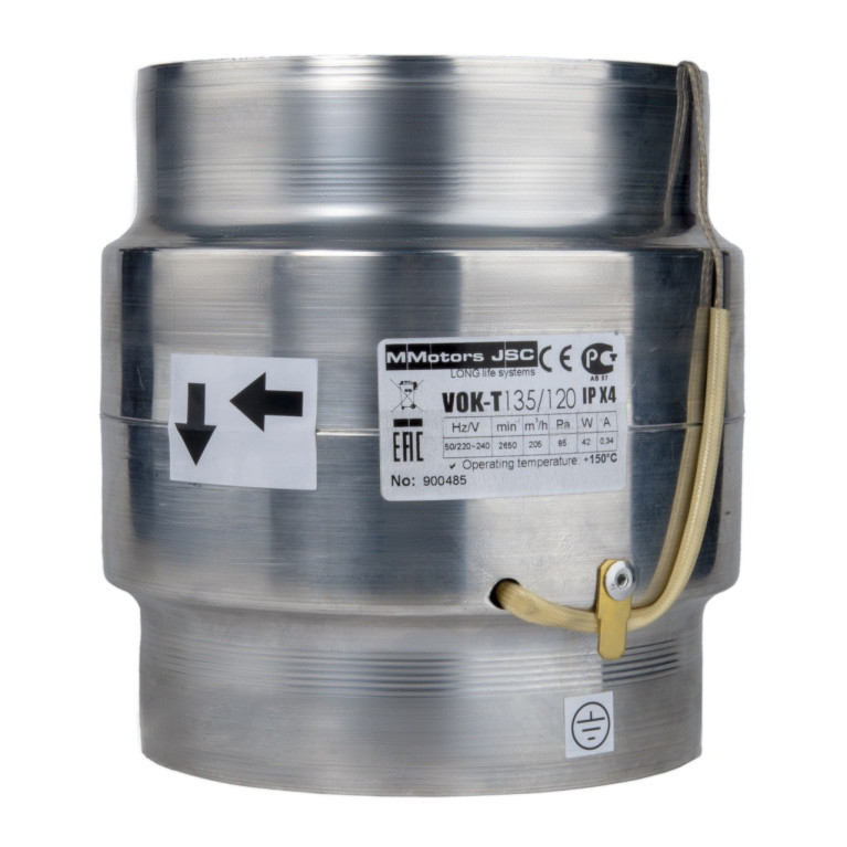 Heat-resistant exhaust duct fan VOK-T 135/⌀120mm, 205 m³ / h