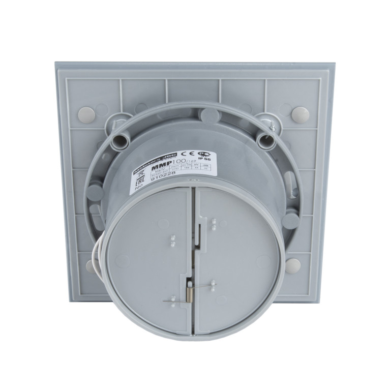 Designer fan MMP 100, 169 m³ / h, glass, light gray with drops
