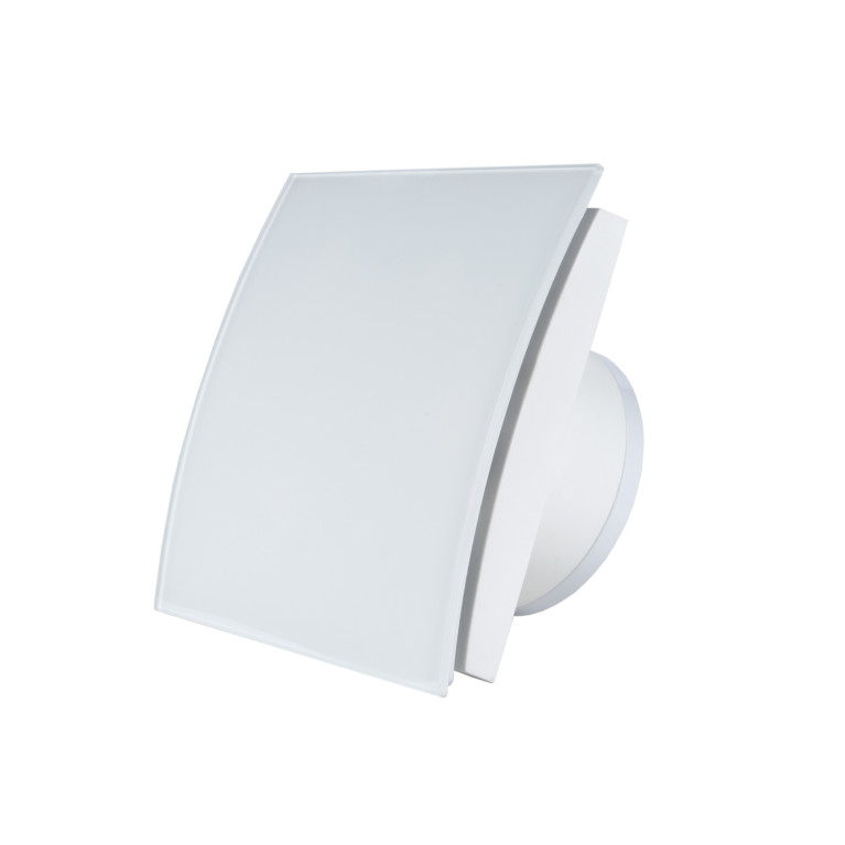 Stylish exhaust fan MMP 100, 169 m³ / h, glass, matt white