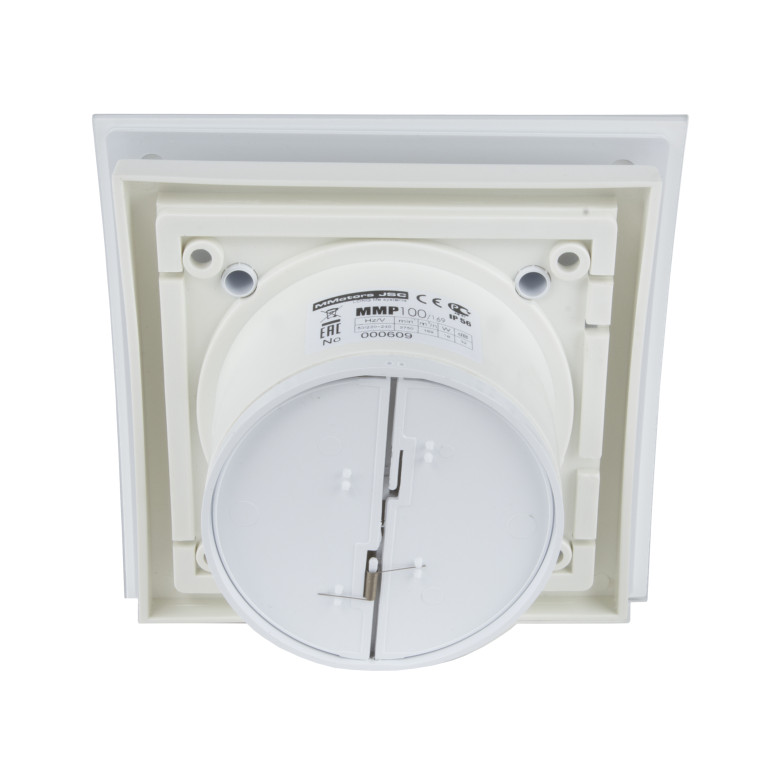Designer fan MMP 100, 169 m³ / h, glass, white gloss