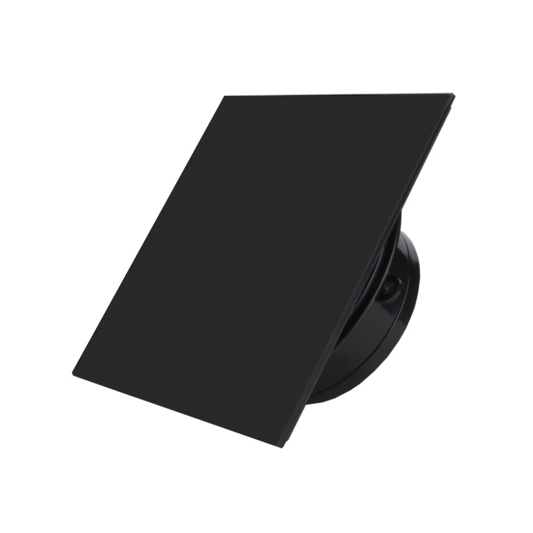 Low-voltage ultra-thin fan MMP LV 100, 90 m³/h, 12V, glass, matt black